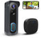 Wireless Video Doorbell Camera with Chime, Smart WiFi Door Bells with Voice Changer, PIR Motion Detection,1080P HD, Night Vision, Two-Way Audio, Battery Powered, 2.4G WiFi, IP66, Works with Alexa