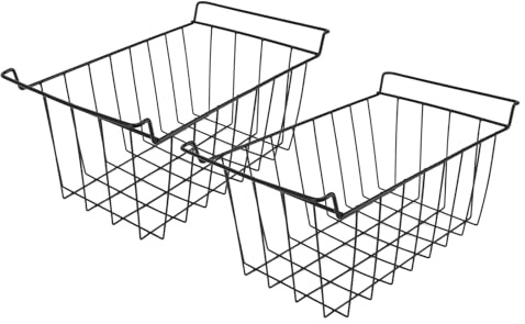Cestelli per Congelatore in Filo Metallico, Cestelli Impilabili per Dispensa, Grande Organizer per Cestini in Filo Metallico, Organizer per (L 47,5 cm X L 24,5 cm X A 20 cm)