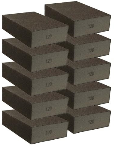 10 Stück Schleifschwamm Verschiedene Körnungen (Korn 120)