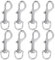 8er Set Haken mit Drehgelenk für Hundehalsband im, robuster Stahl，Karabiner mit Drehkopf,Silber Haken mit Drehgelenk, Karabiner, Haken mit Drehgelenk