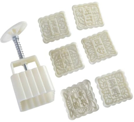 Stampi per torte di luna, con 6 timbri in plastica ABS, per appassionati di pasticceria