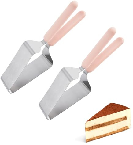 Jilskl 2 Pezzi Porzionatore Torte, Pinza Per Torte Regolabile, Affettatrice Per Torte a Triangolo, Affettatrice Per Torte in Acciaio Inox, Può Essere Utilizzato Per Feste, Matrimoni, Eventi, Famiglia