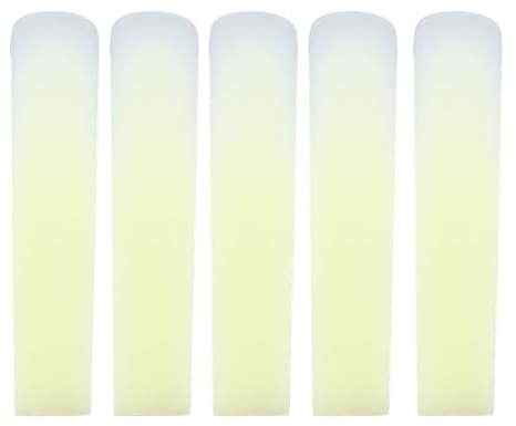 Tenor Saxophone Reeds Professional Grade Resin Material Saxophone Reeds Set for Beginners and Professionals Strength 2.5 with Plastic Storage Box 5 Pieces (Black) (White) (Yellow)