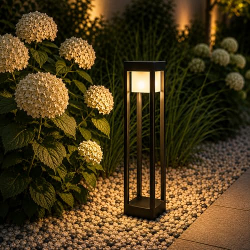 Lumiled LED Väglampor 12W Utomhus Pollerlampa 1140Lm 3000K IP54 60cm Svart Aluminium Vägbelysning Utomhu Yttre Belysning Trädgård Väglampor Stående Spridningsskyddad varmvit