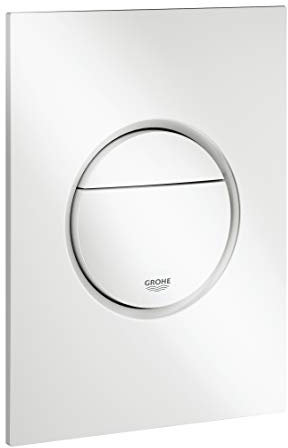 Grohe Nova Cosmopolitan S WC- Betätigungsplatte für Rapid SL S-Size, 130 x 172 mm, 2-Mengen- und Start und Stopp-Betätigung, Alpinweiß 37601SH0 Design Größe