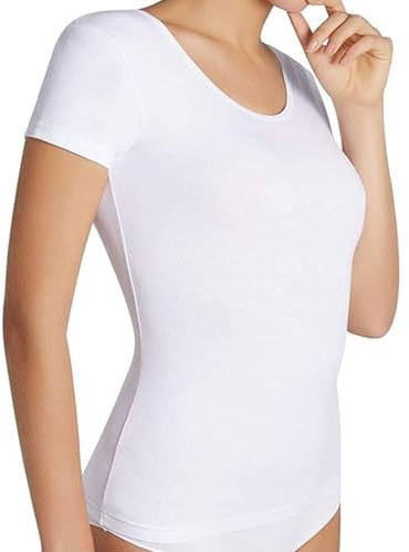 YSABEL MORA - Camiseta Interior Térmica Manga Corta, Adaptable a Cualquier Cuerpo, Diseño Mediterráneo, Sostenible, Fabricada en Valencia, Ideal para Climas Fríos, Confort Diario.