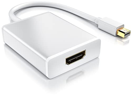 CSL - Full HD Mini Display Port zu HDMI Adapter Kabel - 1080p - inkl. Audio - miniDP Stecker zu HDMI Buchse - kompatibel mit Apple Lenovo Microsoft Produkten PC Grafikkarten