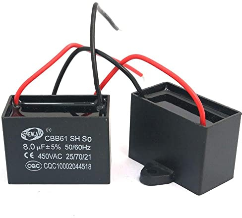 Fasizi 2st CBB61 8uF 450V AC 50/60Hz Luftkonditionering Fläkt Motor Körkondensator