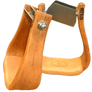 Nettles The Chisholms Stirrups Light Gunstock Color - 4 Tread with Leveler