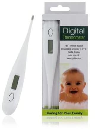 Digital Thermometer, Ideal for Adults and Kids, Baby Thermometer Newborn, Thermometers Temperature can be used orally, under arm and rectally. Digital Thermometer & Storage Case Includes Battery