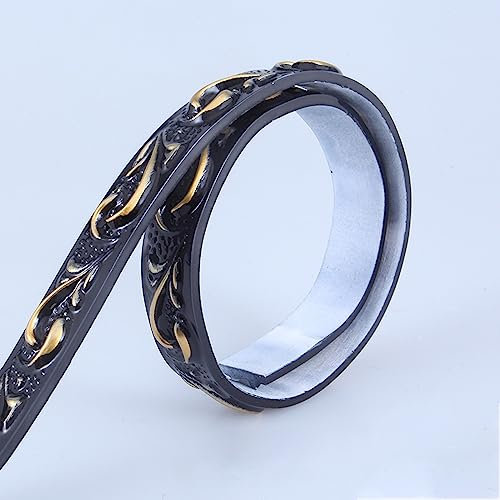 Tapetenbordüre selbstklebend Vinyl Sockelleiste Dekorative Bordüre Selbstklebende Home Bordüre Küche Tapetenbordüre selbstklebend für Badezimmer Wohnzimmer 10 - schwarzes Gold 2 x 500 cm