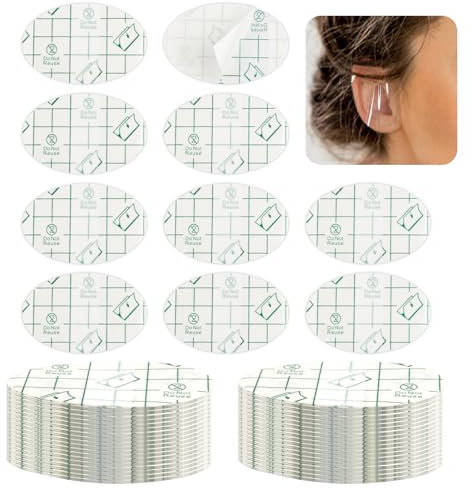 Pretwad 100 Stück Dusch Ohrabdeckungen,Ohr Wasserdichte Aufkleber,Transparente Einweg Ohrenschützer,Ohrenschutz Schwimmen Kinder,Fersenblasenschutz,für Haarfärbemittel,Dusche,Baden,Salon