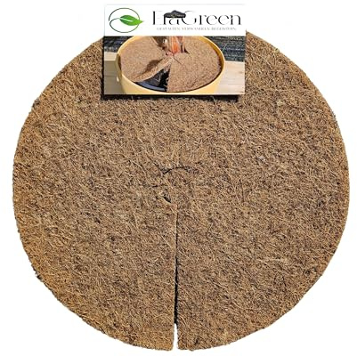 EraGreen® 50 stycken kokosskivor Ø 25 cm tillverkade av 100 % kokosfibrer – kokosmatta växter vinterskydd – frostskydd för kruka och krukväxter – övervintringsväxter – växter köldskydd- gnagarmatta