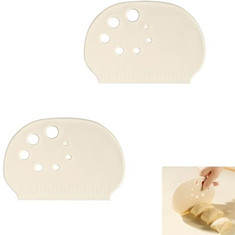 2 Stück Teigschaber, Teigkarte, Flexibel Kuchenschaber, Teigschaber Silikon, Für Kuchen, Pizza, Brotschneiden, Küchenbedarf (Weiß)