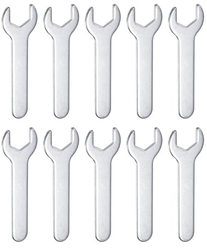 QUARKZMAN 10 Pezzi Chiave a Bocca Aperta Chiave a Bocca Aperta 13X70X2mm Metrica a Forma di U Singola Chiave a Bocca Aperta Super Sottile Testa Piana Galvanizzata Chiave Assemblaggio Mobili