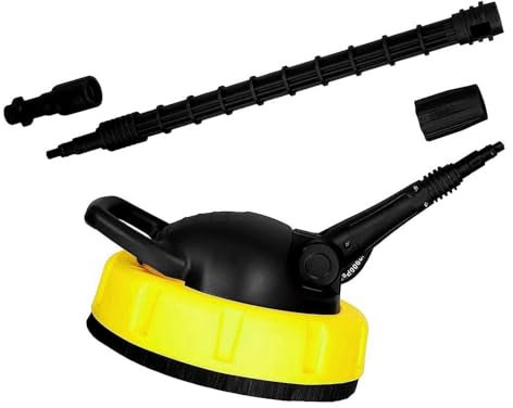 Patio Cleaner Attachment for Karchers | Patio Cleaner Head | Surfaces Cleaners Scrubber with Foam Pot | Flexible Rotary High Pressure Washer Brush Accessories For Road, Car, Yard and House Cleaning