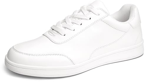MIXIN Women Fashion Sneakers Lace Up Sneakers Low Top Casual Women Shoes White Size 6.5