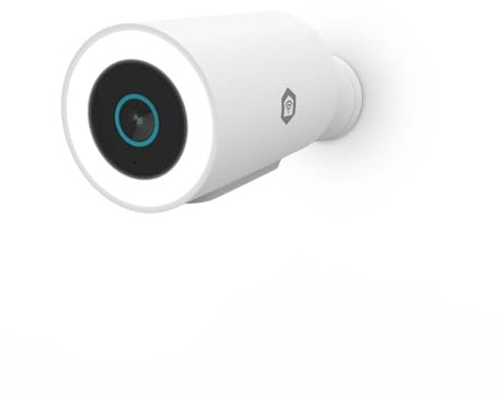 NEDIS Smart Wi-Fi utomhuskamera med spotlight, 3 MP Full HD 1296p, rörelsesensor, mörkerseende i färg, 2-vägs ljud, moln eller microSD-lagring, fungerar med Alexa och Google Home – vit