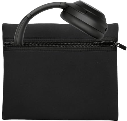 kwmobile Neoprenhörerfodral för WH-1000XM4 / WH-1000XM6 / Jabra Evolve 20 - Hörlursväska - Resefodral för headsethörlurar - Mjuk over-ear skyddsfodral svart