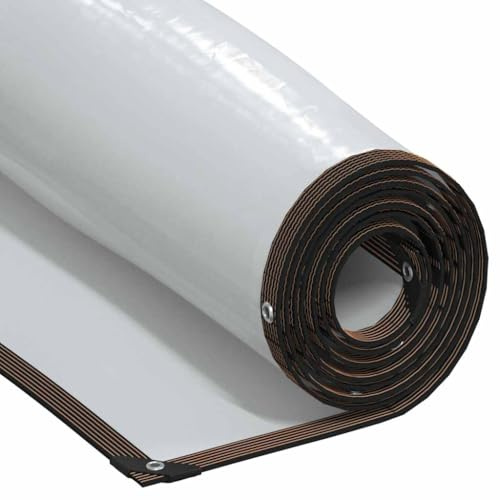 LoogCape transparent öglepresenning av polyeten 8 x 10 m, vattentät presenning för trädgård BAU camping, skyddsfilm för möbler tältunderlag och utomhus
