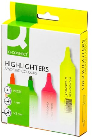 Q-Connect Assorted Highlighter Pens (Pack of 4) KF01116