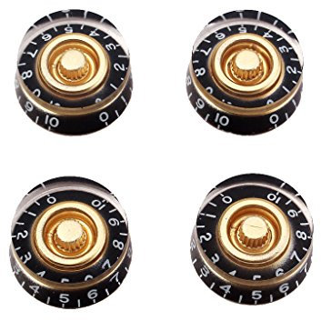Gazechimp 4 Stück Potiknöpfe mit weißen Zahlen Geschwindigkeit Knopf für Les Paul E-Gitarre