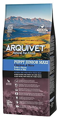 ARQUIVET Puppy Junior Maxi - Croquettes pour chiots de races grandes - Poulet et riz-12 kg - aliments pour chiens - nourriture sèche pour chiens