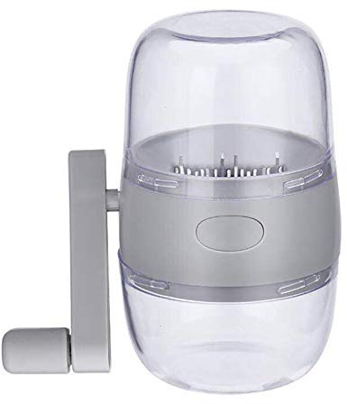 Nut Chopper, Portable Manual Nut Grinder with Hand Crank For All Nuts, Hand Held Food Shredder Cutter Mincer Blender Meat Grinder Kitchen Tool for Making Toppings(Grey)
