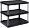 ARTECSIS Schuhregal schmal 3 Ebenen Schwarz I Schuhablage aus Kunststoff 49,5x34,5x43cm