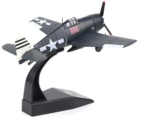 NUOTIE F6F Hellcat 1/72 Kit de modèle d'avion en métal avec Support WWⅡ Modèle de Chasse en Alliage moulé sous Pression Avion de Combat Vintage Collection d'avions Militaires
