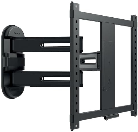SANUS Height Adjustable Full Motion TV Wall Mount for 32” to 65” TVs – Raise or Lower TV 3” After Install – Maximizes Compatibility with Your Setup – 3 Step DIY w/Smooth Extension, Tilt & Swivel