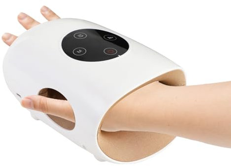 Massagegerät, Handmassagegerät, Touchscreen-Handmassagegerät, Kabelloses Elektrisches Handmassagegerät mit 3 Luftkompression-Modi und 5 Stufen der Einstellbaren Stärke, Finger-Massagegerät