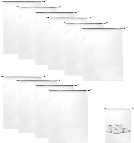 10 Pièces Sac Chaussures Voyage,de à Rangement Chaussure Sacs Cordon Housse Avec Transparents a Indispensable Pochette Range Accessoire Anti-Poussière,pour Shoes Surchaussures Poussière Mperméable