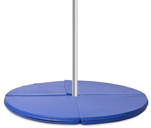SereneLife tapis de pole dance pliable et antidérapant, ⌀ 120/150 cm, épaisseur 5/12 cm, avec fermeture velcro