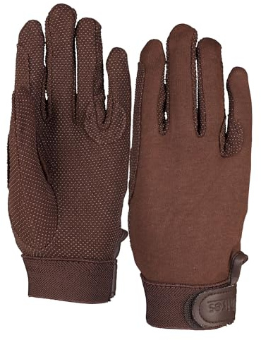 Shires Newbury Childs Kids Cotton Gloves - Brown: Medium
