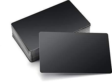 Faletony 50 x Metall Visitenkarten Aluminium Beeindruckende Rohlinge Lasermarkierung Graviertes Metall Business Visit Visitenkarten Business - Office - Büro - Geschäft - Firmengründung - Shop