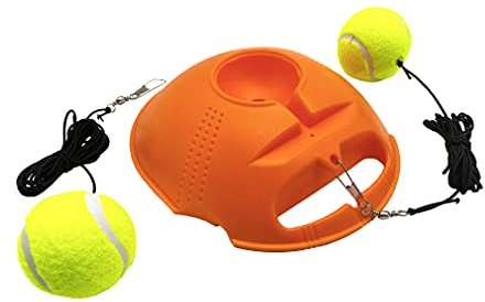 Jaegvida Allenatore di Tennis Palline di Rimbalzo con Corda Elastica per Bambini, Principianti, Giocatori da Soli(Arancio)