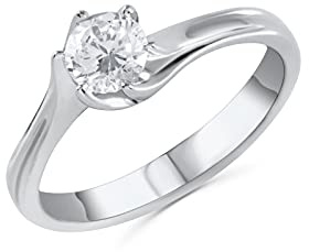 Anellissimo Anello solitario donna argento 925 con zircone taglio brillante - 8