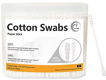 1000pcs Tiny Cotton Buds, with Round & Spiral, Suitable for Baby Ear Nose Clean,Cosmetics,Personal Hygiene
