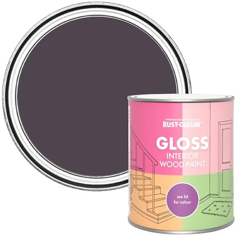 Rust-Oleum Purple Interior Wood Paint in Gloss Finish - Grape Soda 750ml