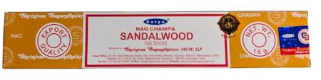 Vastu Satya Incense Sticks - Hand-Rolled World Famous Incense - Natural Blend - Bestselling Incense Brand Worldwide (1 Pack – One Fragrance) (Sandalwood)