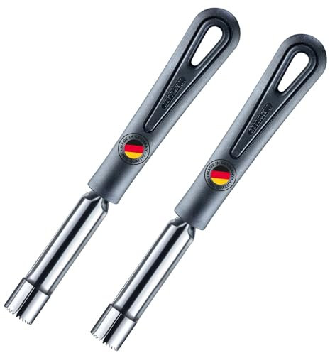 Westmark 2 Levatorsolo Mele Gentle – Levatorsolo per mele per rimuovere facilmente torsolo di mele intere, lunghezza 19,8 cm, acciaio inox/plastica – Nero, 281822E3