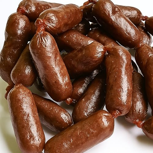 Bounce & Bella Gourmet Dog Sausages - Beef with Sweet Potato & Apple - Air-Dried Dog Treats - Grain-Free, No Derivatives - 200g
