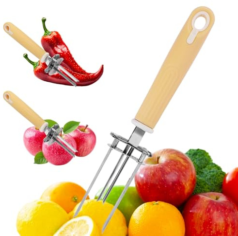 Multifunktionell Äppelkärnare, Justerbar Diameter Frukt och Grönt Kärnverktyg Rostfritt Stål Pepparkärnare för Tomater Paprika Päron Köksprylar