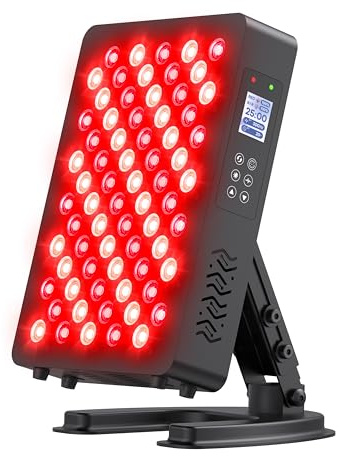 STASUN Lampe à Lumière Rouge Double Puce,Panneau de Lampe Infrarouge 70 LEDs,350W Thérapie par Lumière Rouge 660 & 850 nm avec Télécommande,Lampe Chauffante pour Visage et Corps Entier