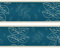 Kleisterbordüre Blätter Herbarium, 4-teilig 520x15cm, Tapetenbordüre, Wandbordüre, Borte, Wanddeko,Natur, türkis