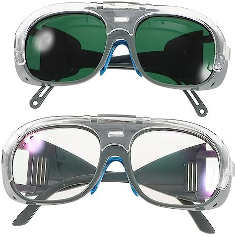 TOPPERFUN 2st Schweißbrille Schutzbrille Zum Argon-lichtbogenschweißen Automatische Schweißlinse Solarbetriebene Schweißerbrille Schwei?gl? Muschelschale Sonnenbrille Staubdicht Plastik