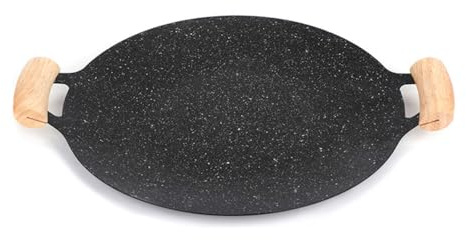 ADESUGATA Korean Round Nonstick Baking Pan, Round Grill Pan, Outdoor Camping Pan