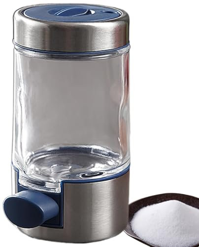 Salero con tapa, salero de acero inoxidable – pimentero, pulverizador, dispensador de sal, recipiente para especias, utensilios de cocina, salero de, espolvoreador de especias para azúcar,