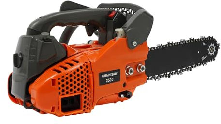 Motosierra de gasolina, motosierra de 25 ccm, 12 pulgadas, 1,22 hp, motor de 2 tiempos, 30 cm de diámetro máximo, corte de diámetro, sierra de cuidado de árboles, para jardín, parques, granjas, 900 W